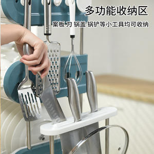 Estante de Cocina para Platos Tamaño L con Tapa Abatible y Drenaje, Almacenamiento de Vajilla con Tapa, Estante Cuadrado Landmark - Product Image 5