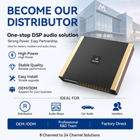 Amplifier DSP Mobil 24CH A2B Langsung dari Pabrik, Prosesor Audio Multi-Channel OEM yang Dapat Disesuaikan, Logo Kustom untuk Penyetelan Suara Mobil