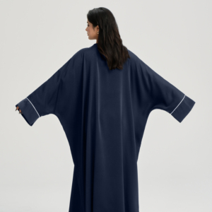 LM122 Robe longue abaya de luxe en dentelle brodée dorée | <span class=keywords><strong>Style</strong></span> arabe <span class=keywords><strong>Khaleeji</strong></span> avec ceinture intérieure - Product Image 3