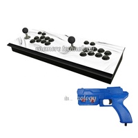 Console de Jeu d'Arcade avec Jeux de Pistolet Optique, Prise en Charge de Jusqu'à 180 Jeux de Pistolet avec Recul Choc, Basée sur Carte Mère PC