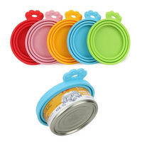 Nouvelle conception, couvercle en silicone durable pour boîte de conserve pour animaux de compagnie, contenants alimentaires réutilisables avec couvercles pour boîtes de conserve pour animaux de compagnie Petsign