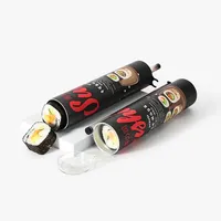 Tube en papier personnalisé de qualité alimentaire pour sushi avec baguettes, emballage cylindrique pour sushi, boîte en papier pour emballage