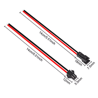 10 paires 15cm JST SM 2 broches prise mâle à femelle connecteur de fil 20AWG Terminal connecteur câble pour lumière LED