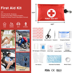 Équipement de protection individuelle Kit de marque Kit de récupération des premiers soins de la circulation Sacs pour usage familial Commande en gros tout-terrain avec contact - Product Image 5