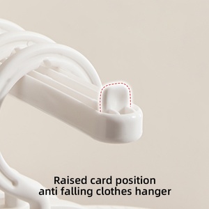 Hanger Storage Artifact Balcony Without Punching Clothes Hanger Saving Space Folding Coat <b>Cloth</b> Foldable Hangers for Clothes - Product Image 4