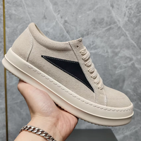 Baskets décontractées unisexes en cuir véritable à semelle souple, à lacets, respirantes, de haute qualité, de marque de luxe
