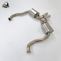 HT Kualitas Tinggi, Pas Sempurna untuk Porsche 718 Cayman, 981, 987 Titanium Catback Vacuum Valvetronic Muffler, dilengkapi dengan Ujung Knalpot Mengkilap