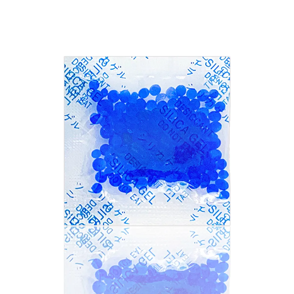 Renk değiştiren silika jel kurutucu 1g mavi boncuk 1-8mm opp plastik ambalaj nem emici çanta üreticisi fabrika