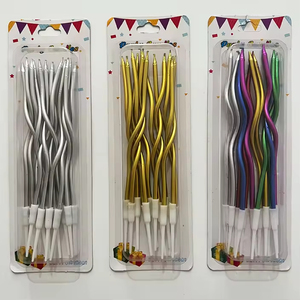 Bougies d'anniversaire courbées en gros, bougies décoratives pour pâtisserie, décorations de gâteaux, bougies pour gâteaux de mariage et d'anniversaire - Product Image 1