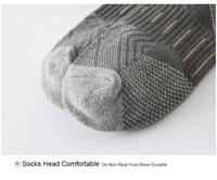 Chaussettes OEM pour hommes, montantes, antidérapantes, rayées, tricotées, respirantes, en coton épais, pour le sport, le running, printemps-automne, avec bordure absorbante