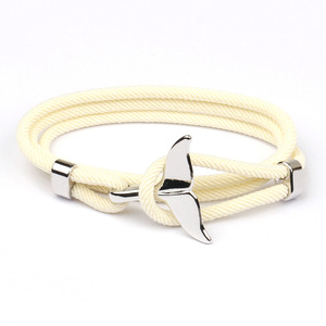 <span class=keywords><strong>Milan</strong></span> Line Ocean Series Anchor Style Whale Tail Bracelet Pulseras con dijes bohemios para parejas Idea de regalo roja - Product Image 4