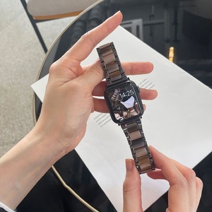 Correa de Reloj de Resina Charm para Apple Watch Iwatch S10, Correa Intercambiable de Acero Inoxidable para Reloj Inteligente - Product Image 4