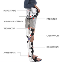 Genou Cheville Pied Soutien Fixe Réglable Membre Inférieur Orthèse Cuisse Fracture Soutien Postopératoire Cheville Réhabilitation Dispositif