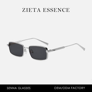 <span class=keywords><strong>Gafas</strong></span> de Sol Polarizadas UV400 con Marco Cuadrado Pequeño, Estilo Y2K Europeo Americano, Marca D, Metal - Product Image 2