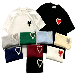 Camiseta de Manga Corta Casual para Hombre, Marca AMY, 100% Algodón, Corte Regular, Lisa, con Logotipo Personalizado al por Mayor - Product Image 1