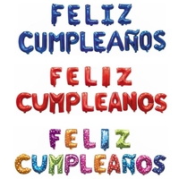 Joyeux anniversaire en lettres espagnoles guirlande de ballons en aluminium pour femmes hommes filles garçons ensemble de décorations de fête d'anniversaire espagnol