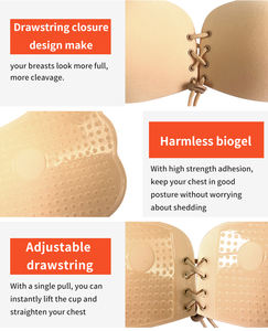Cubrepezones <span class=keywords><strong>Adhesivos</strong></span> de Silicona Reutilizables <span class=keywords><strong>para</strong></span> Mujer, Ligeros, con Diseño de Alas Divertidas y Efecto <span class=keywords><strong>Push</strong></span>-<span class=keywords><strong>up</strong></span> - Product Image 4