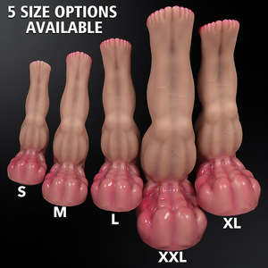 Venta al por mayor: Juguetes sexuales de silicona líquida impermeables de alta resistencia con forma de pierna y pie realistas, plug anal de fantasía, varios tamaños. - Product Image 1