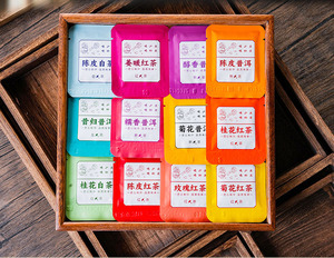 <b>Mini</b> Tea Cake 6g 12 Assorted Flavors Top Yunnan Pressed Flowers <b>Black</b> Puerh/Tea/White Tea Fermented Promotional Tea Gift Custom - Product Image 5