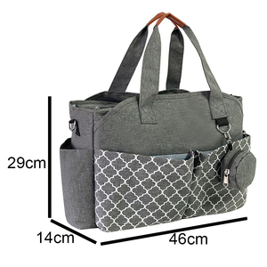 Bolsa de Pañales Ligera Personalizada, Bolsos de Mano para Mamá con Correa Ajustable, Múltiples Bolsillos, Bolsa de Mano Resistente para Uso Diario al Aire Libre - Product Image 4
