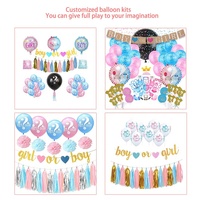 Set de cadeaux confettis à ballons pour fête prénatale, pour révéler le genre de l'enfant, pour fille ou garçon