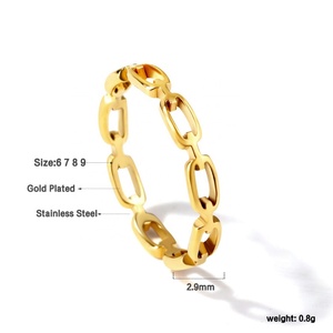 Custom Heart <b>Stainless</b> <b>Steel</b> <b>Rings</b> Wholesale Open Geometric Waterproof Jewelry Gold Plated Chunky Engagement <b>Rings</b> for Women - Product Image 5