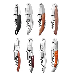 High-end Wine Bottle Openers Various Styles Corkscrews Sharp Micro-Serrated Knife Wood Or Plastic Beer Bottle Openers