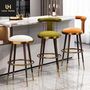 <span class=keywords><strong>Leon</strong></span> Home-taburetes de microfibra de cuero para Villa, modernos, estilo nórdico, con patas de acero inoxidable, <span class=keywords><strong>2022</strong></span> - Product Image 3