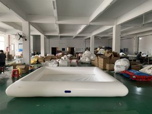 Pare-chocs gonflable blanc de 13 pieds avec piste de course pour enfants gonflable d'extérieur pour voitures tamponneuses - Product Image 3