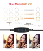 Fabricant professionnel anneau lumineux de téléphone 10 12 18 24 pouces led anneau lumineux avec trépied pour téléphone