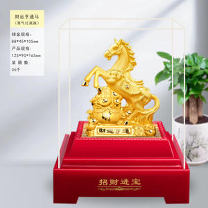 Regalos de oficina de primera calidad para empresas, bancos y seguros, adornos del año del caballo dorado, venta al por mayor de fábrica - Product Image 3