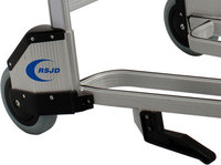 Chariot à bagages d'aéroport à 3 roues en aluminium