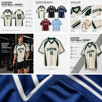 Maillot de football streetwear personnalisé OEM, sublimation, coupe ample, 100 % polyester, vêtements de style de vie