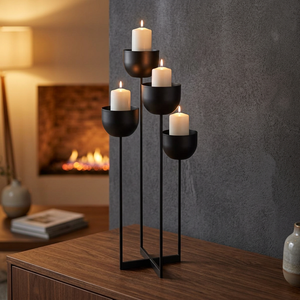 Porte-bougie décoratif moderne en fer, durable, résistant à la chaleur, écologique, vintage, pour un style de maison luxueux, salle à manger, ambiance festive - Product Image 5