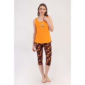 Ensemble Capri KADIN LYC SUPREM O YAKA GENIS ASKILI ETEGI OVAL MANSETLI - Orange - Orange - Product Image 1