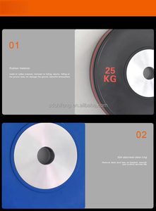 Poids de musculation rose personnalisé ShiFang. Conception de coque en caoutchouc LBS. Disque de musculation à <span class=keywords><strong>prix</strong></span> compétitif pour la musculation masculine. - Product Image 2
