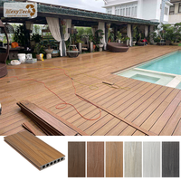 Installation Facile, Bicolore, Creux, Étanche, Haute Brillance, 140*22mm, Composite Bois-Plastique (WPC) Durable, Écologique, pour Jardin Extérieur
