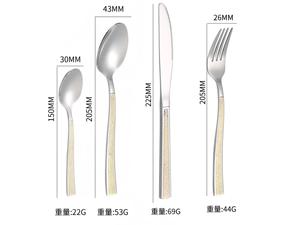 Myd sang trọng thép không gỉ thiết lập dao kéo 24pcs gương đánh bóng muỗng và Ngã Ba Bộ đồ ăn thiết lập với Hộp Quà Tặng Bộ đồ ăn thiết lập - Product Image 3