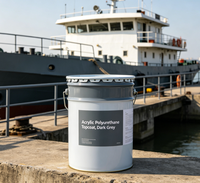 Peinture de finition époxy gris foncé en spray 20 kg, couleur noir mat pour revêtement d'équipement mécanique et structure en acier