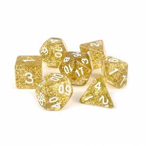 Juego de Dados Transparentes Dnd de 7 Piezas con Brillo, con D4, D6, D8, D10, D12 y D20 para Juegos de Rol - Product Image 4