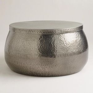 Metal Coffee <b>Table</b> <b>With</b> Metal Top for Contemporary Home Living Room and Office Spaces - Product Image 1