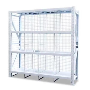 تشطيب مسحوق رف مستودع فولاذية من 4 طبقات مع إطارات شبكية لاستخدام المستودعات - Product Image 6