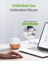 Diffuseur d'huiles essentielles 5 en 1, diffuseur d'arômes de 150 ml avec 8 couleurs LED, mini humidificateur d'air de bureau