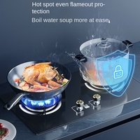 Table de cuisson à gaz en verre rabattable à 2 brûleurs à haute efficacité Utilisation de cuisine commerciale/domestique Installation facile intégrée/de table USB/batterie RV