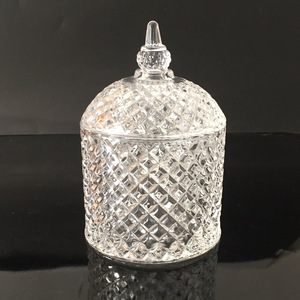 Pot à bonbons et à bijoux en verre multifonctionnel de conception de yourte simple et moderne avec coton-tige créatif pour le stockage des aliments de maquillage - Product Image 3