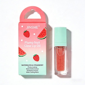 Huile à lèvres JINSME Plump Fruit Glow, hydratante pour lèvres sèches - Gloss à lèvres hydratant et repulpant avec brillance 7g - Product Image 1
