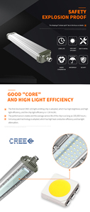 Luces Lineales a Prueba de Explosiones Atex IP66 de 20w 40w 60w con Cubierta de PC para Iluminación LED Industrial de Zona 2 - Product Image 3