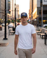 Casquette Trucker à Visière Plate Camouflage Personnalisée, Casquette de Baseball en Maille Snapback avec Logo Patch 3D en Silicone, Vente en Gros OEM Gorras