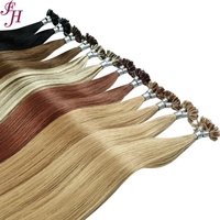 Extensions de cheveux russes en gros FH, extensions de cheveux à pointe en U, extensions de cheveux à la kératine, 100% cheveux humains