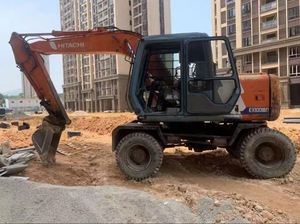 Used Hitachi EX100WD Wheeled Excavator 10 Ton Japan Original Sale 2022 <b>Model</b> Cheap Price Excellent Performance <b>Engine</b> & Pump - Product Image 2